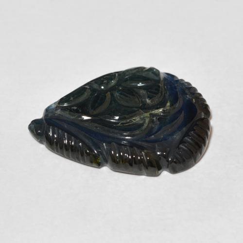 Tourmaline Bleu vert naturelle Taille Fleur, 10.12 ct, Transparent
