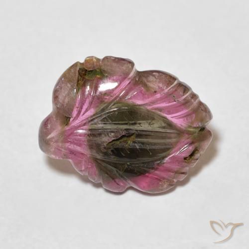 4.27ct Naturel Multicolore Tourmaline, Taille Fleur, Transparent