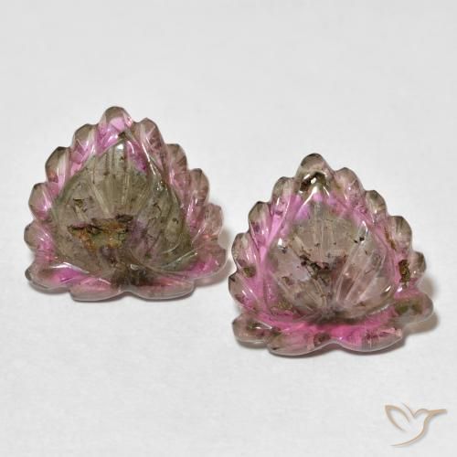 9.61ctw Naturel Multicolore Tourmaline, Taille Fleur, Transparent