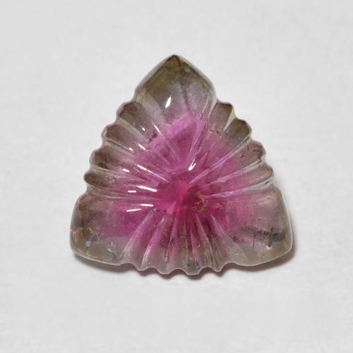 4.18ct Naturel Multicolore Tourmaline, Taille Fleur, Transparent