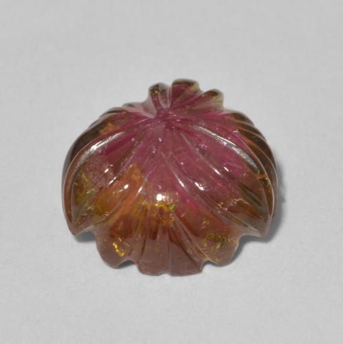 Tourmaline Pastèque naturelle Taille Fleur, 8.80 ct, Transparent