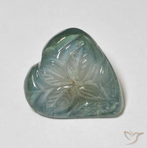 Tourmaline Bleu verdâtre naturelle Taille Fleur, 6.25 ct, Transparent