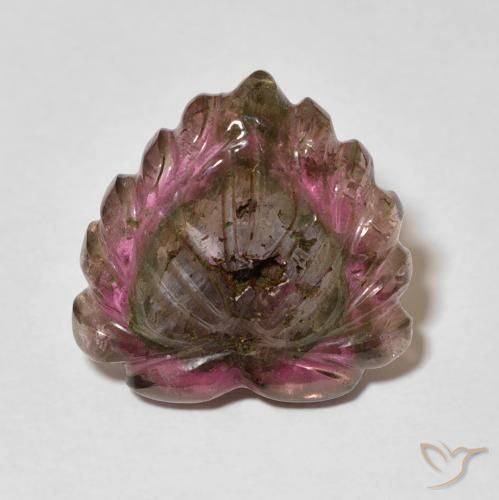 6.24ct Naturel Multicolore Tourmaline, Taille Fleur, Transparent
