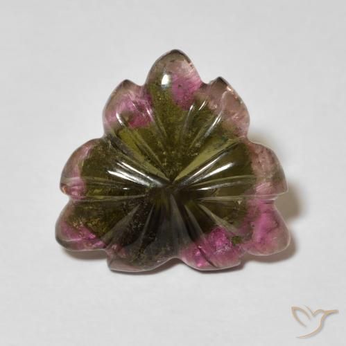 5.01ct Naturel Multicolore Tourmaline, Taille Fleur, Transparent