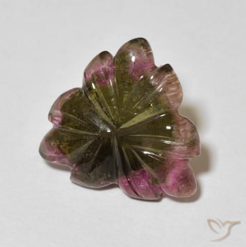Tourmaline Multicolore naturelle Taille Fleur, 5.01 ct, Transparent