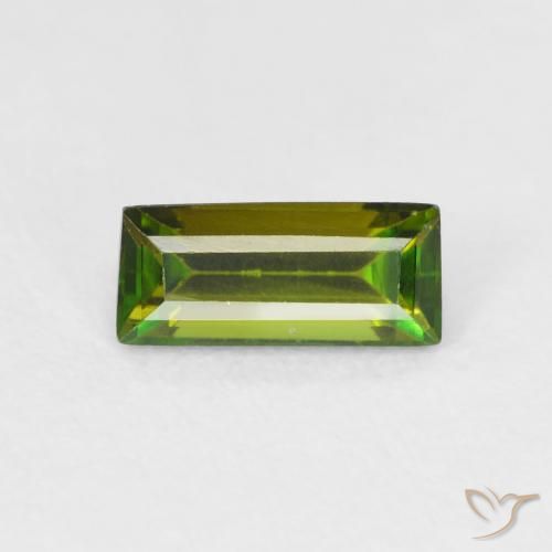 Tourmaline Vert brunâtre naturelle Baquette, 0.90 ct, VVS-VS