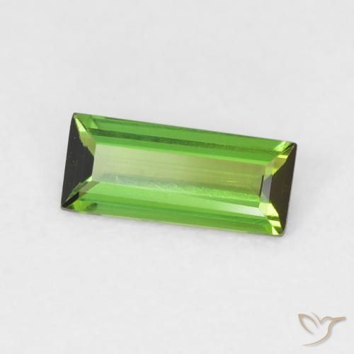 Tourmaline Vert moyen naturelle Baquette, 0.52 ct, VVS-VS