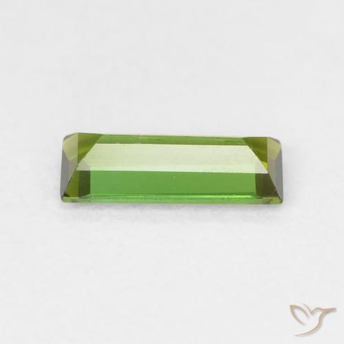 Tourmaline Vert moyen naturelle Baquette, 0.52 ct, VVS-VS
