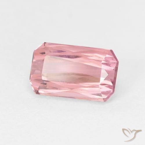 Tourmaline Rose bubblegum naturelle Octogone / coupe Émeraude, 1.67 ct, VVS-VS