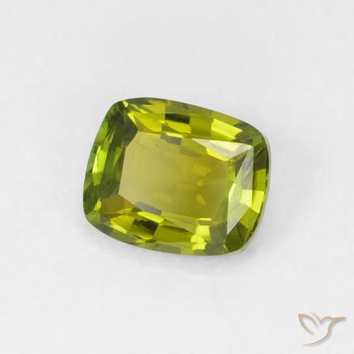 Tourmaline Vert terreux naturelle Coussin, 0.77 ct, VVS-VS