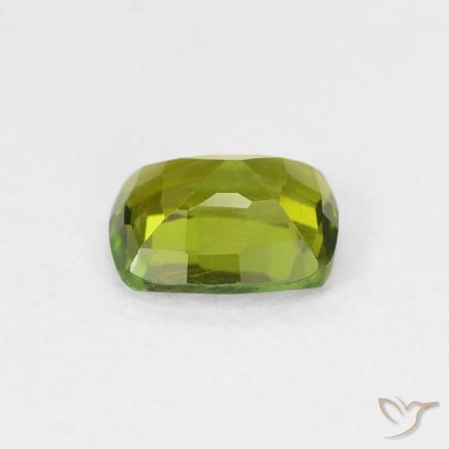 Tourmaline Vert terreux naturelle Coussin, 0.77 ct, VVS-VS