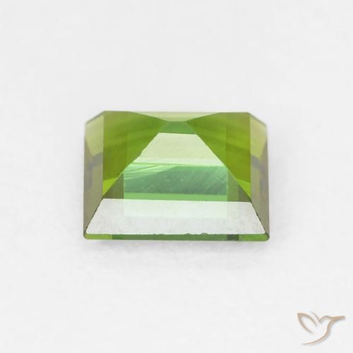 Tourmaline Vert terreux naturelle Baquette, 0.58 ct, VVS-VS