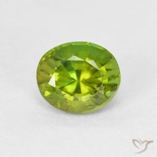 0.73ct Naturel Vert éclatant Tourmaline, ovale, VVS-VS