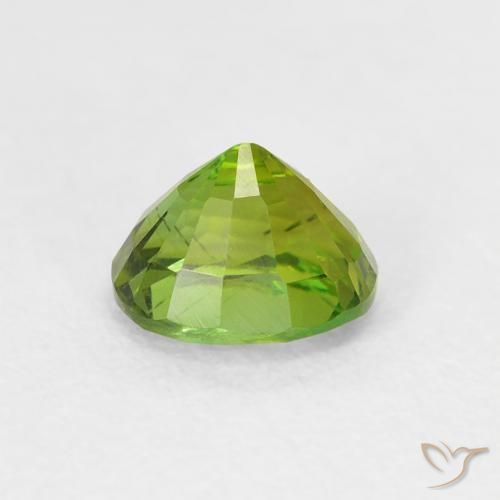 Tourmaline Vert éclatant naturelle ovale, 0.73 ct, VVS-VS