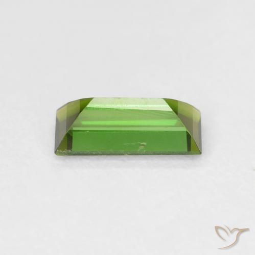 Tourmaline Vert terreux naturelle Baquette, 0.91 ct, VVS-VS