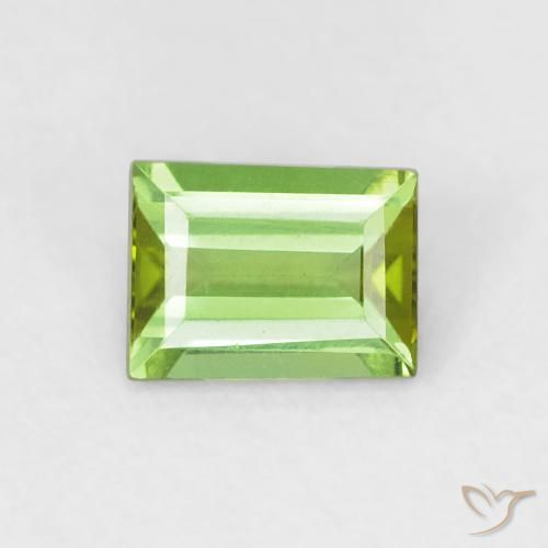 0.57ct Naturel Vert éclatant Tourmaline, Baquette, VVS-VS