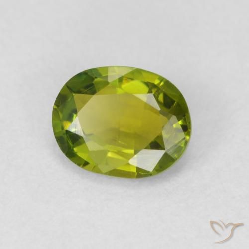 Tourmaline Vert éclatant naturelle ovale, 0.58 ct, VS