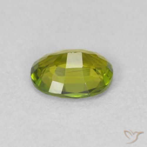 Tourmaline Vert éclatant naturelle ovale, 0.58 ct, VS