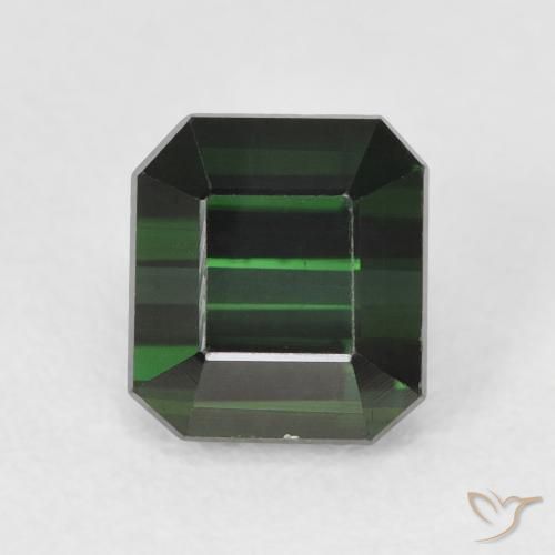 1.48ct Naturel Vert foncé Tourmaline, Taille émeraude, VVS
