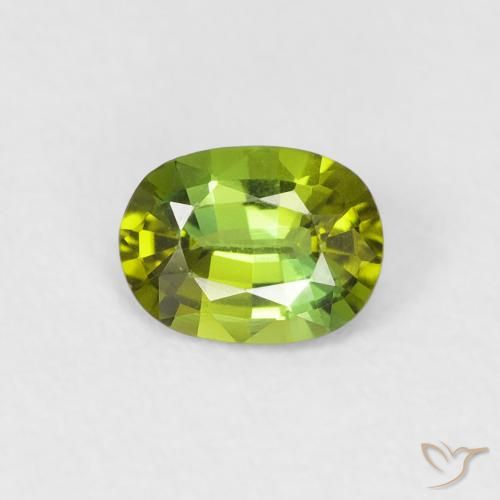 0.45ct Naturel Vert moyen Tourmaline, ovale, VVS