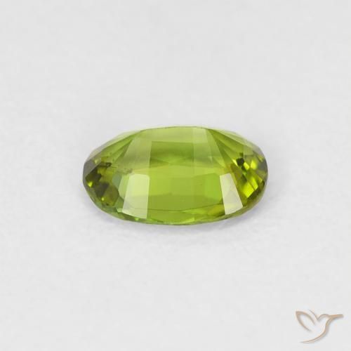 Tourmaline Vert moyen naturelle ovale, 0.45 ct, VVS