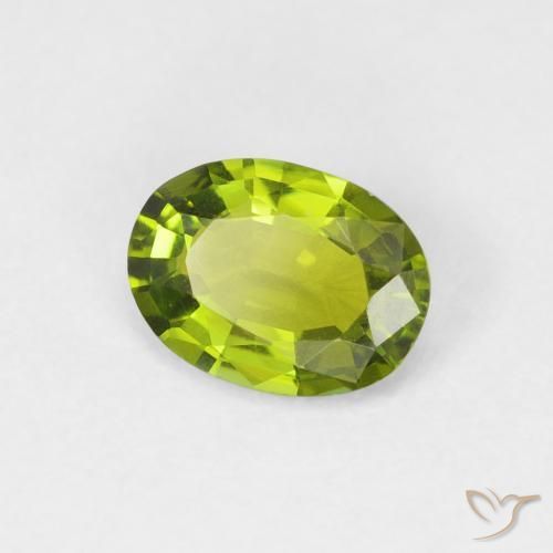 Tourmaline Vert éclatant naturelle ovale, 0.71 ct, VVS