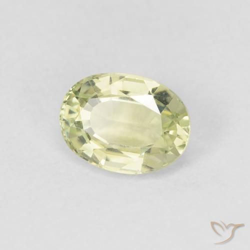 Tourmaline Vert poire léger naturelle ovale, 0.81 ct, VVS