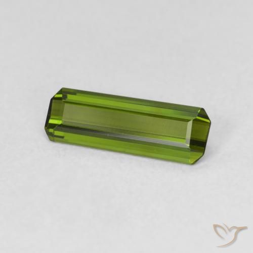 Tourmaline Vert algues marines naturelle Octogone / coupe Émeraude, 0.85 ct, VS
