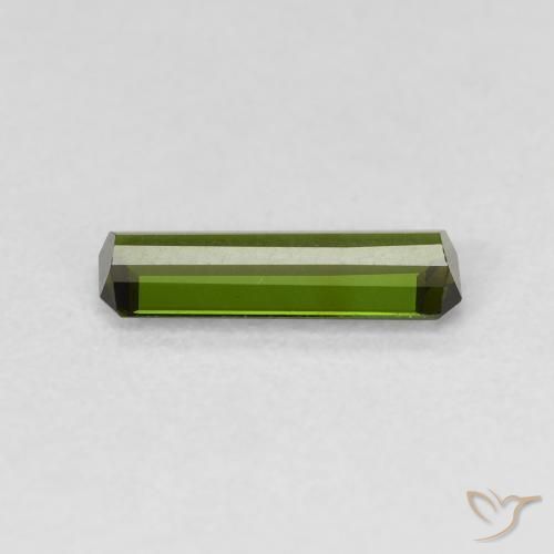 Tourmaline Vert algues marines naturelle Octogone / coupe Émeraude, 0.85 ct, VS