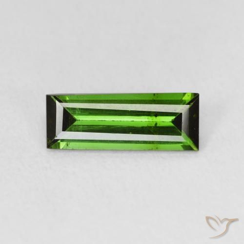 1.08ct Naturel Medium Dark-Green Tourmaline, Baquette, VS