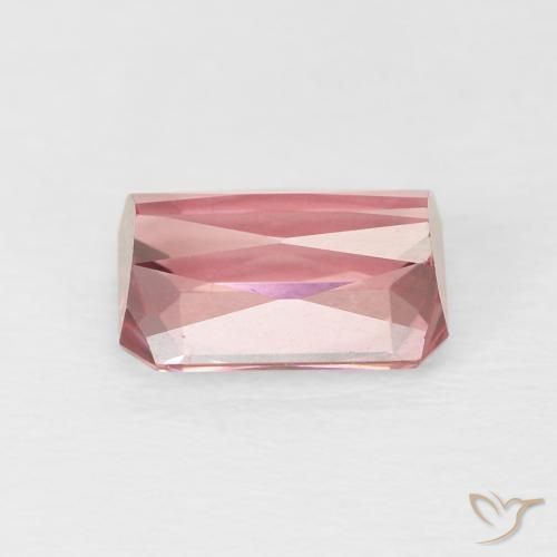 Tourmaline Rose chaud et léger naturelle Octogone / coupe Émeraude, 1.61 ct, VVS-VS