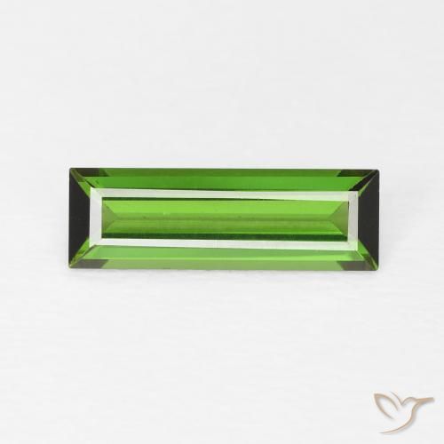 0.86ct Naturel Forêt verte Tourmaline, Baquette, VVS