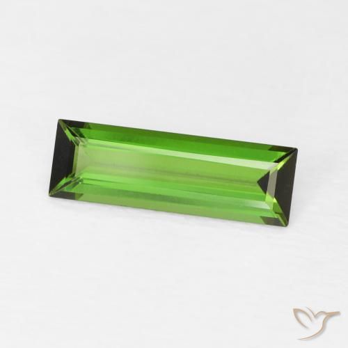 Tourmaline Forêt verte naturelle Baquette, 0.86 ct, VVS