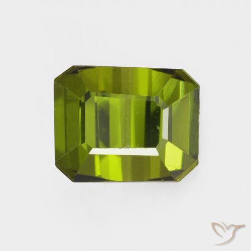 1.36ct Naturel Vert foncé Tourmaline, Taille émeraude, VVS