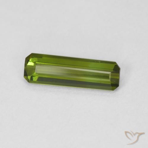 Tourmaline Vert moyen naturelle Octogone / coupe Émeraude, 0.87 ct, VVS