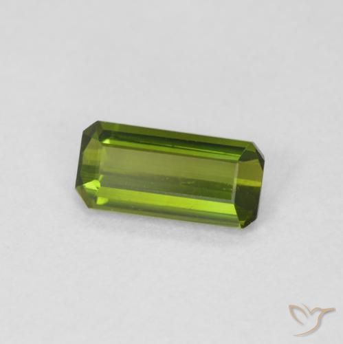 Tourmaline Vert moyen naturelle Octogone / coupe Émeraude, 0.59 ct, VVS