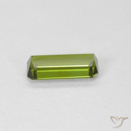 Tourmaline Vert moyen naturelle Octogone / coupe Émeraude, 0.59 ct, VVS