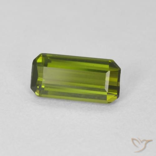 Tourmaline Forêt verte naturelle Octogone / coupe Émeraude, 0.74 ct, VVS