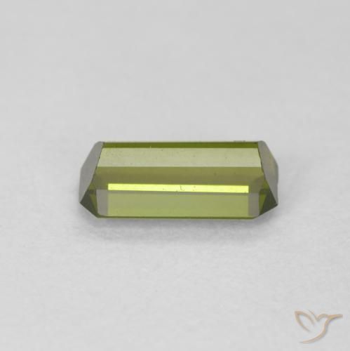 Tourmaline Forêt verte naturelle Octogone / coupe Émeraude, 0.74 ct, VVS