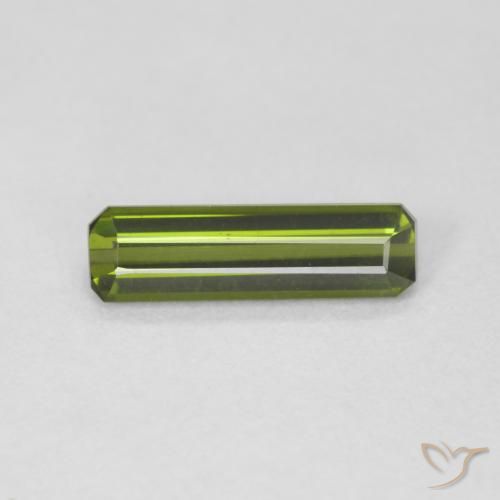 0.82ct Naturel Vert terreux Tourmaline, Taille émeraude, VVS