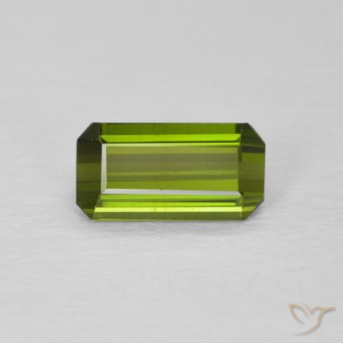 0.94ct Naturel Vert moyen Tourmaline, Taille émeraude, VVS