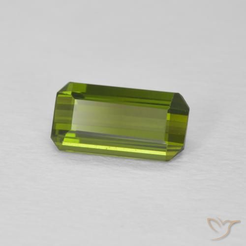 Tourmaline Vert moyen naturelle Octogone / coupe Émeraude, 0.94 ct, VVS