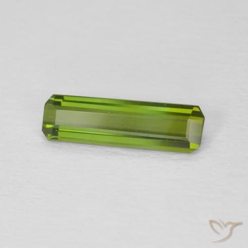 Tourmaline Vert terreux naturelle Octogone / coupe Émeraude, 1.01 ct, VVS