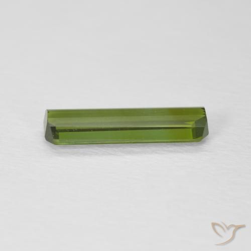 Tourmaline Vert terreux naturelle Octogone / coupe Émeraude, 1.01 ct, VVS