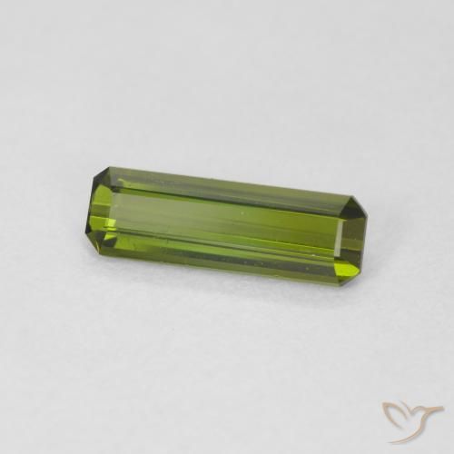 Tourmaline Vert moyen naturelle Octogone / coupe Émeraude, 0.85 ct, VVS