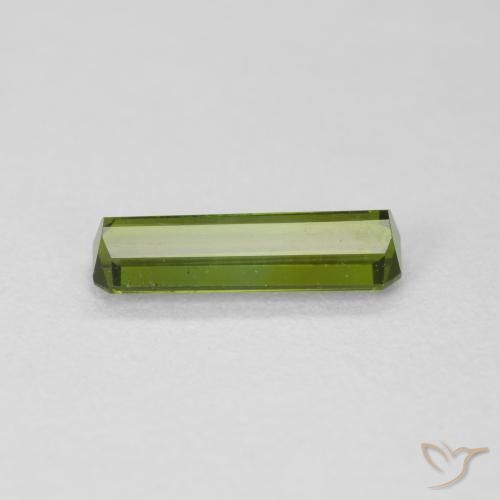 Tourmaline Vert moyen naturelle Octogone / coupe Émeraude, 0.85 ct, VVS