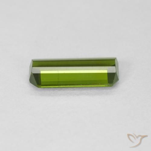 Tourmaline Vert foncé naturelle Octogone / coupe Émeraude, 1.05 ct, VVS