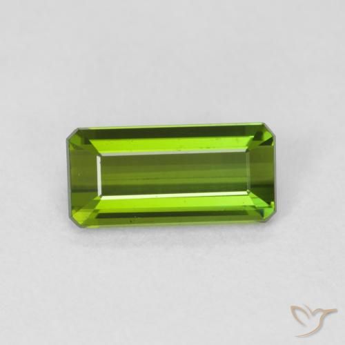 1.07ct Naturel Forêt verte Tourmaline, Taille émeraude, VVS