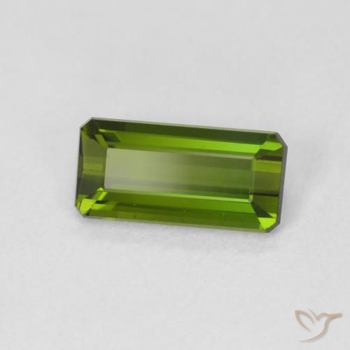 Tourmaline Forêt verte naturelle Octogone / coupe Émeraude, 1.07 ct, VVS