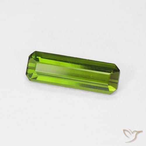 Tourmaline Vert foncé naturelle Octogone / coupe Émeraude, 1.00 ct, VS